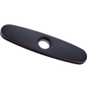 Sink Hole Cover, Faucet Hole Deck Plate 10" Oil Rubbed Bronze Escutcheon Plate for 1 or 3 Hole Kitchen Bathroom Sink Faucet RBROHANT
