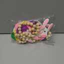 Easter Garland Decorations, 5.25 Ft Easter Felt Bunny Egg Wooden Beads Ornaments Garland for Mantle, Spring Felt Fireplace Garlands, Spring Farmhouse Holiday Banner Decorations, Wall Decor