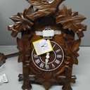 Rylai Vintage Cuckoo Clock Handcrafted Wooden Wall Clock for Home Décor | Large Size 13x9.5 Inch Traditional Germany Design Volume Control Coo-Coo Auto Night Sensor Brown/White