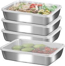 GIUOIDUO stainless steelFood Storage 10Pack Lunch BoxContainers setsstorage box with lidfreezer FrozenKitchen tra with lidOven plateSide dish plate Freezer & Dishwasher Safe