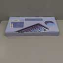 Wireless Keyboard and Mouse Combo, Ergonomic Full Size Typewriter Retro Round Keycaps Keyboard, Compatible with Windows, PC, Perfer for Home and Office Keyboards, Twilight Blue