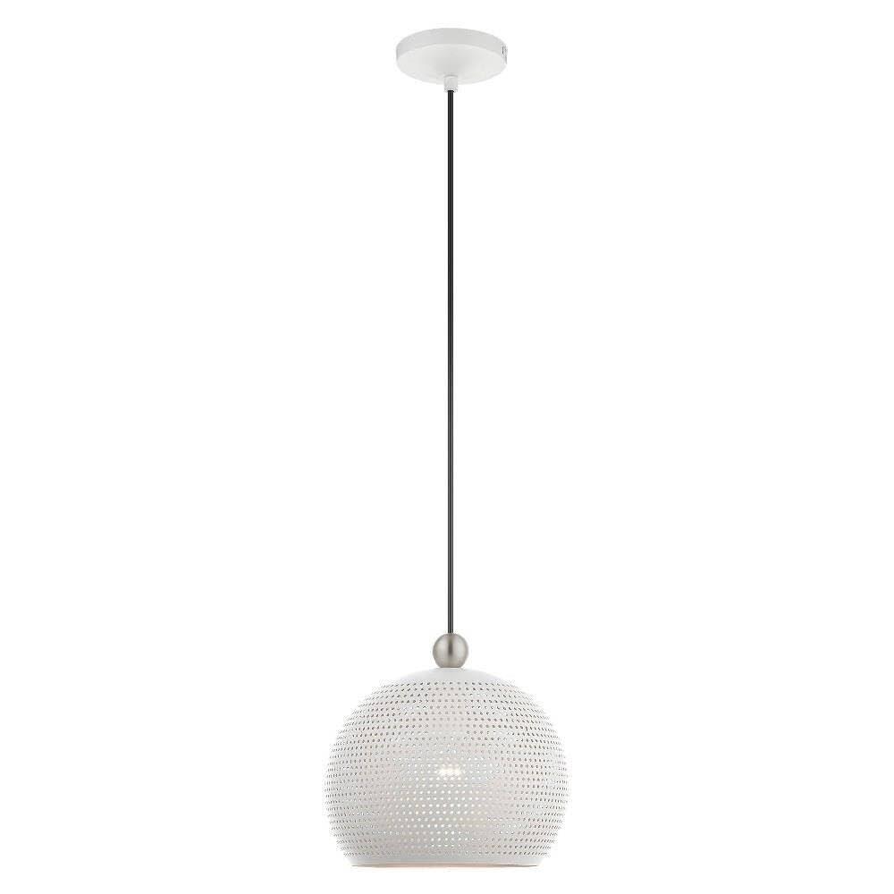 Livex Lighting 49100-03 1-Light Pendant, White