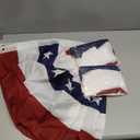 2 x 4 Ft American Pleated Fan Flag, USA Patriotic Half Fan Bunting Flag, Decoration Flags (red-4pcs)