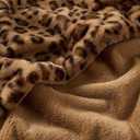 GALMAXS7 Cheetah Throw Blanket, Double-Sided Plush Fluffy - Luxury Faux Fur Leopard Print Blanket, Soft and Cozy Room Decor (50x60 Inches, Brown)