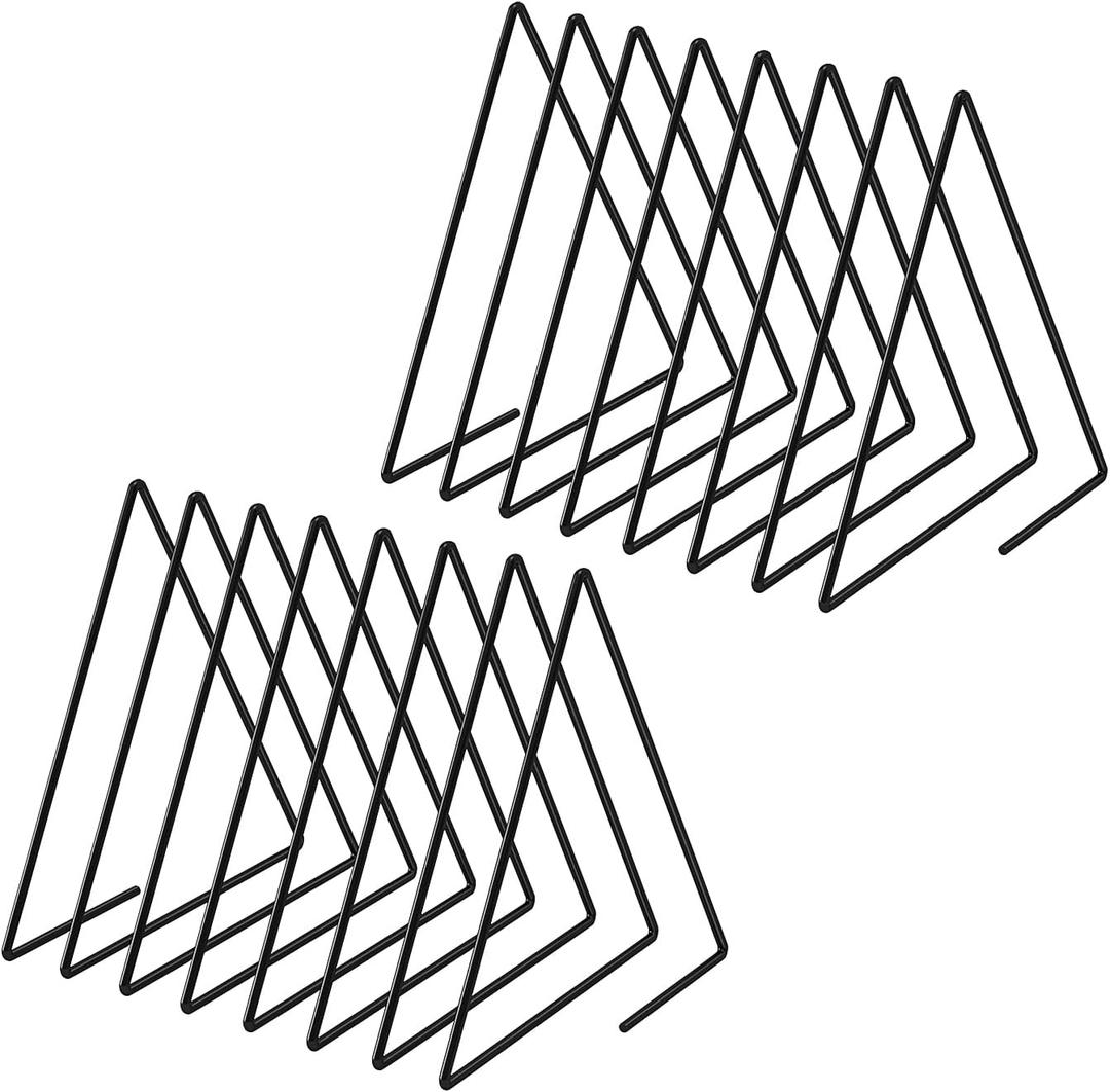 2 Sets Triangle File Folder Rack,7 Sections File Holder,File Storage Sorter/Stand,Desktop File Organizer,Wire Organizer Rack,Magazine/Paper Folder Holder,Letter/Legal, Anti-Scratch/Rusty