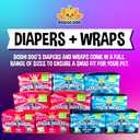Bodhi Dog Disposable Male Dog Diapers - Super Absorbent, Leak-Proof Pee Wraps - Adjustable Fit, Comfortable Design, Advanced Moisture Control, and Wetness Indicator - Medium (20 Count)