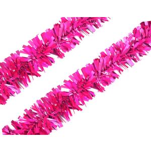 YYCRAFT Vinyl Twist Garland Tinsel Garland Christmas Decoration,2.5 Inch (6 Yards, Hot Pink)