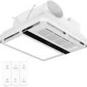 All-in-One Bathroom Heater Fan with Light | 1800W Rapid Heat, Whisper-Quiet Design, Easy Install | Ceiling Mounted Bath Heater with Remote & Exhaust Fan