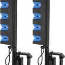 SPARKWHIZ Fishing Rod Holder for Truck, Boat, Clamp on Fishing Pole Racks Holds 4 Rods, Aluminum