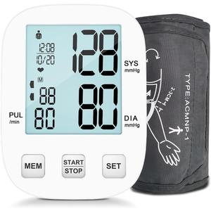 Blood Pressure Monitor, Automatic Upper Arm Blood Pressure Monitors for Home Use, Blood Pressure Machine Large Backlight Display, Accurate Adjustable Digital BP Cuff