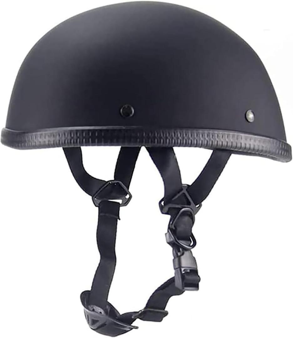 Retro Style Motorcycle Half Helmet - Classic Design Half Motorcycle Helmet, DOT Certified (X-Large, 01Matte Black)