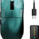 S9 Max Wireless Gaming Mouse, 59G Ergonomic Computer Mouse, Triple Modes, 8K Polling, 26K DPI, PAW3395 Optical Sensor, Kailh Switch, 250h Battery Life, Programmable for PC/Win/Mac(Green)