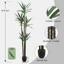 7FT Artificial Agave Tree, Fake Agave Plant with 60 Lifelike Leaves and 4 Realistic Trunks, Faux Plants Indoor for Home Office Living Room Decor Housewarming Gift