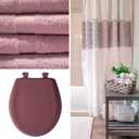 Bemis Classic Colors Slow Close Toilet Seat, Easy Clean Hinges and Durable Plastic Seat, Made in USA, Round, Raspberry