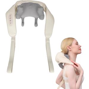 Neck Massager with Heat, Shiatsu 4D Deep Tissue Kneading Massager for Neck, Shoulder and Traps, Valentine's Day Gifts for Husband, Wife, Mom, Dad, Women & Man