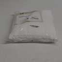 WARMDERN Duvet Cover Set Queen Size, 3pcs Washed Microfiber White Bedding Set, Soft Breathable Striped Textured Seersucker Duvet Cover with Zipper Closure & Corner Ties(White, Queen)