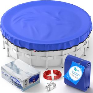 Winter Pool Cover 28Ft Round Above Ground, Extra Thick Swimming Pool Cover