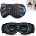 Sleeping Eye Mask with Headphones, Wireless Bluetooth 5.4 Sleep Mask for Men Women, Sleeping Headphones for Side Sleepers, Cool Gadgets Gifts (Z-dark Black)