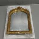 11 x 9.5 Small Gold Vintage Wall Mirror, Antique Gold Resin Baroque, Decorative Hanging & Tabletop