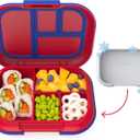 Bentgo Kids Chill Leak-Proof Lunch Box - Included Reusable Ice Pack Keeps Food Cold; 4-Compartment Bento Lunch Container; Microwave/Dishwasher Safe; (Red/Royal) (Red/Royal)