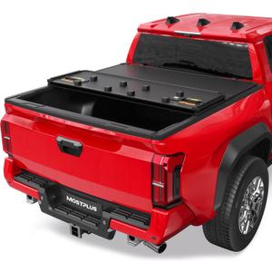 MOSTPLUS Tri-Fold Hard Truck Bed Tonneau Cover On Top Compatible for 2005-2015 Toyota Tacoma Bed 3 Fold Aluminum 5FT Bed Cover