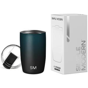 Simple Modern Travel Coffee Mug Tumbler with Flip Lid | Reusable Insulated Stainless Steel Cold Brew Iced Coffee Cup Thermos | Gifts for Women Men Him Her | Voyager Collection | 12oz | Moonlight