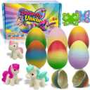 JoFAN 6 Pack Butterfly Unicorn Hatching Surprise Eggs Easter Eggs for Kids Boys Girls Easter Basket Stuffers Gifts Birthday Party Favors Fillers