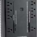 Amazon Basics UPS Battery Backup & Surge Protector, 600VA/360W, 8 Outlets, Standby Uninterruptible Power Supply, Power Outage Protection, Compact Design, Black