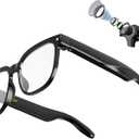 AI Smart Glasses with Camera & Audio, 8MP Resolution 1080P HD Video Recording, Supports Photo/Video/Audio, AI Assistant/AI Translation with ChatGPT for Men & Women(Clear Lenses/Basic)