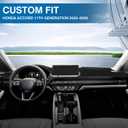 KUST Black Dash Cover for Honda Accord 2023-2026 Dash Carpet Polyester Dashboard Cover Non-Slip Dash Protector Interior Accessories for Accord Custom Fit Dash Mat Sunshade Windshield No Glare