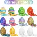 3D Printed Flying Dragon Egg - 7" Winged Dragon in Diamond Easter Eggs, Flexible Crystal Animal Inside, Mystery 3D Gift, Desk Decoration, Fidget Toy (M Rainbow)