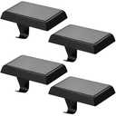 Festanlee 4 Pack Christmas Stocking Holders Ornament Hooks Mantel Weighted Stocking Hangers Metal Hanging Hooks Heavy Duty Stocking Holders Bases for Mantel Fireplace Party Decoration (Black, 4)