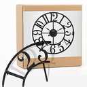 Bulova C4821 Oversize Gabriel Wall Clock, Rustic Brown, 45"