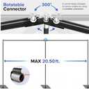 20x7.5ft Adjustable Backdrop Stand Support System Kit, Professional Photo Video Studio Background Stand with Adjustable Width & Height, for Studio, Wedding, Party, Outdoor Shooting
