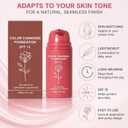 Color Changing Foundation for Mature Skin, Concealer Cover Cream, 2-In-1 Hydrating Lightweight Liquid Foundation, Skin Tone Adapting Foundation for All Skin Types, Natural