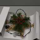 BrizLabs Christmas Tree Topper, 11“ Rattan Star Treetop with 10 Warm Lights, 120V UL Certified Christmas Tree-top Star, Vine Christmas Tree Star Topper for Christmas Indoor Party Home Decor