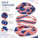 3Pcs 4th of July Headbands for Men Women American Flag Hairband USA Red White Blue Non-Slip Stretchy Sports Headbands for Running Cycling Yoga Fitness Workout