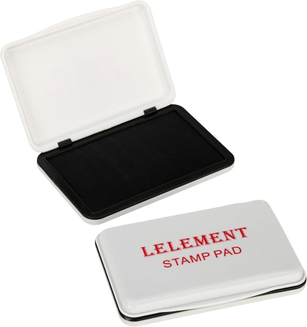 2 x Ink Pads for Stamps | Black Ink Stamp Pad | Rubber Stamps Ink Pad - Premium Quality Felt Pad for Stamps | Stamp Pads | Medium Size