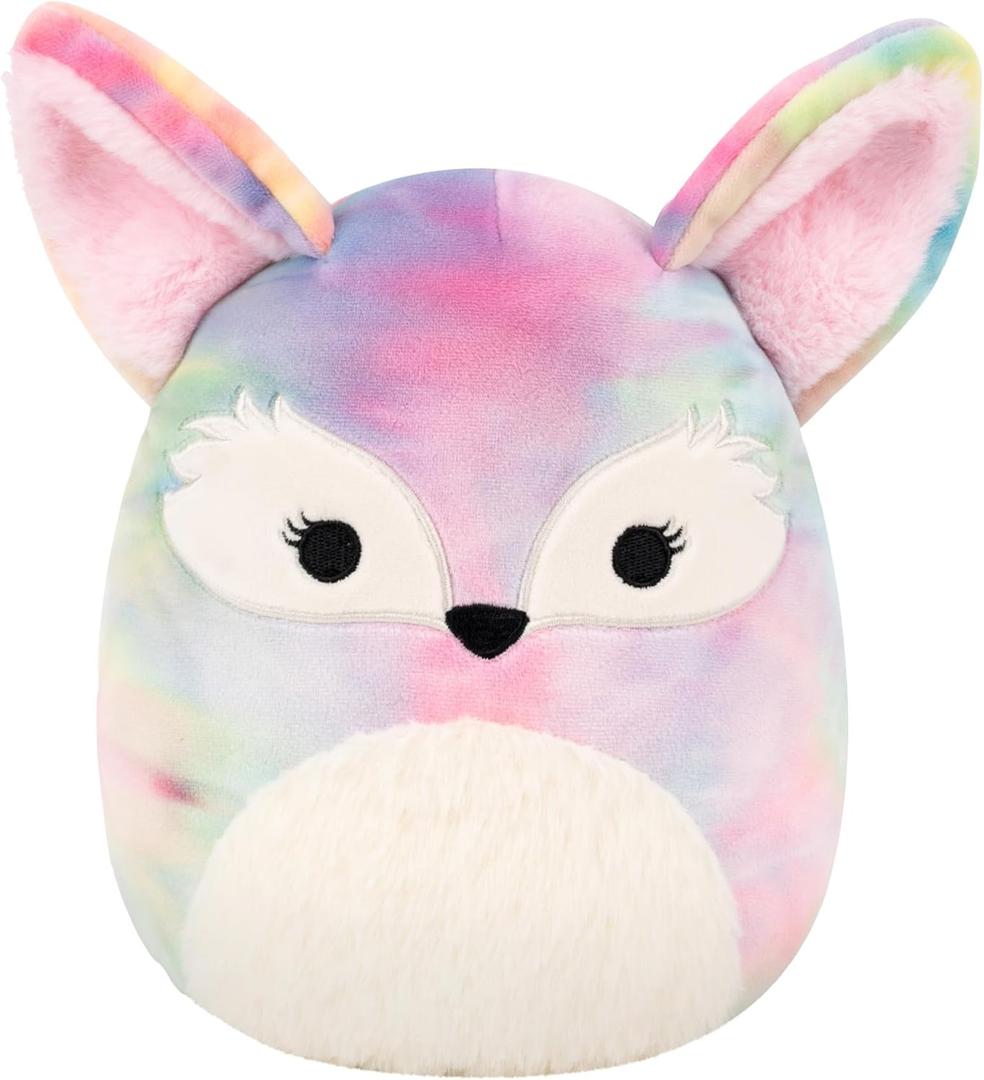 Squishmallows Original 8in Paulette The Rainbow Tie-Dye Fennec Fox  Official Jazwares Plush (Little)