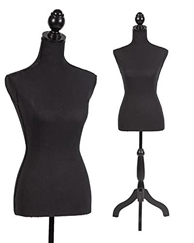 FDW Female Mannequin Body Dress Form Sewing Mannequin Torso Manikin with Tripod Base Stand Adjustable Mannequin for Sewing Clothes Display(Black, 59-67 Inches) FDW Female Mannequin Body Dress Form Sewing Mannequin Torso Manikin with Tripod Base Stand Adjustable Mannequin for Sewing Clothes Display(Black, 59-67 Inches)