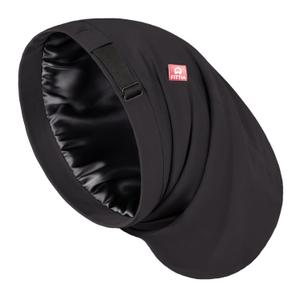 Large Satin Bonnet for Men Sleeping: Loc Cap Dreadlocks for Curly Braids Wave, Silky for Frizzy Hair Smooth, Adjustable No Slip Black, L