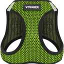 Best Pet Supplies - All Weather Mesh/Plush, Reflective, No Pull Harness for Small, Medium Dogs, Cats - Secure with Hook & Loop Fastener, Buckle, Double D-Rings - Lime Green 2-Tone, Small (Chest: 14.5 - 16")
