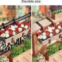 Y&M 2 PCS Window Boxes Planters Adjustable Planter Box Brackets , Heavy Duty Wall Mounted Hooks Hangers for Flower Baskets Holder Durable, Hanging Brackets for Fence Patio Garden Balcony