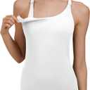 Nursing Tank Top for Breastfeeding Sexy Crisscross Back Maternity Sports Bra Fitness Workout Yoga Pregnancy Bra (Large, White)