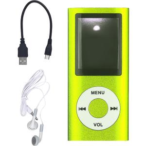 MP3 Player,Portable Multifunctional MP3 Digital Music Player,1.8 Inch LCD Music-Player with Earphone,Build-in Photo/Video Play/FM Radio/Voice Recorder/E-Book Reader(Memory Card Not Included)-Green