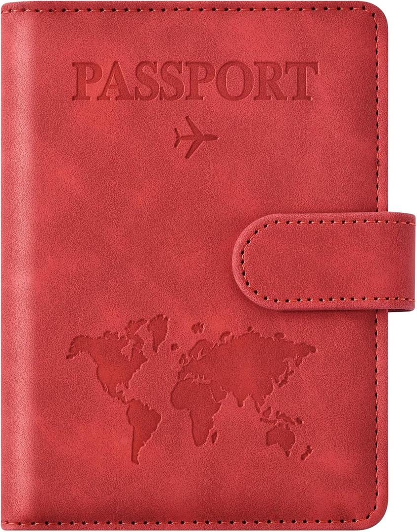 Eoehro Passport Holder for Travel Essentials, Passport Wallet Cover Case for Travel Must Haves Accessories,Passport Book Holders for Women and Men