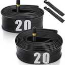 2 Pack 12"/14"/16"/18"/ 20"/ 22"/24"/ 26"/27.5"/28"/29" x1.75/1.95/2.10/2.125 Bicycle Tube with 2 Tire Levers, with 32mm AV Schrader Valve, Reliable Inner Tube for Kids/Road/MTB Bike (2 of One Size)