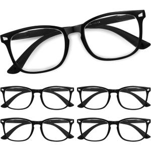 CCVOO Reading Glasses for Women/Men, Eyeglasses, Blue Light Readers for Women/Men, Computer Eye Glasses (Black, +5.0)