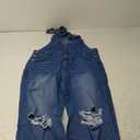 Womens Denim Bib Overalls Barrel Leg Adjustable Strap Jean Pants Jumpsuits with Pockets, XL