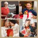 VeraCosy Men's Knitted Scottish Slippers with Soft Memory Foam Non Slip Indoor Rubber Sole (7-8, Dark Blue)